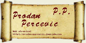 Prodan Perčević vizit kartica